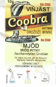 Coobra kvasinky na medovinu 10 g Cobra
