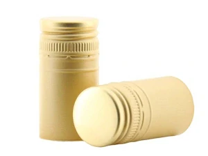 Vinný uzávěr šroubovací 30 x 60 zlatý s těsnící vložkou saranex