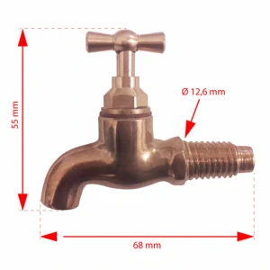 Mosazný kohoutek se závitem – pro 1–5 l soudky