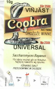 Kvasnice Bayanus 10 g univerzální pro víno, medovinu a ovocné mošty