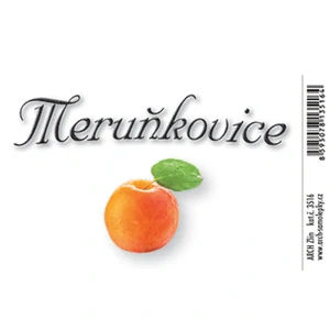 Etiketa na láhev 8,5 x 5,5 cm s motivem meruňkovice