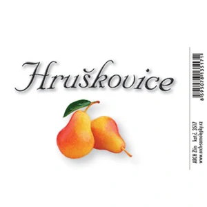 Etiketa na láhev 8,5 x 5,5 cm s motivem hruškovice