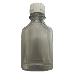 Pet lahev 100 ml pleskačka s modrým uzávěrem z potravinářského plastu